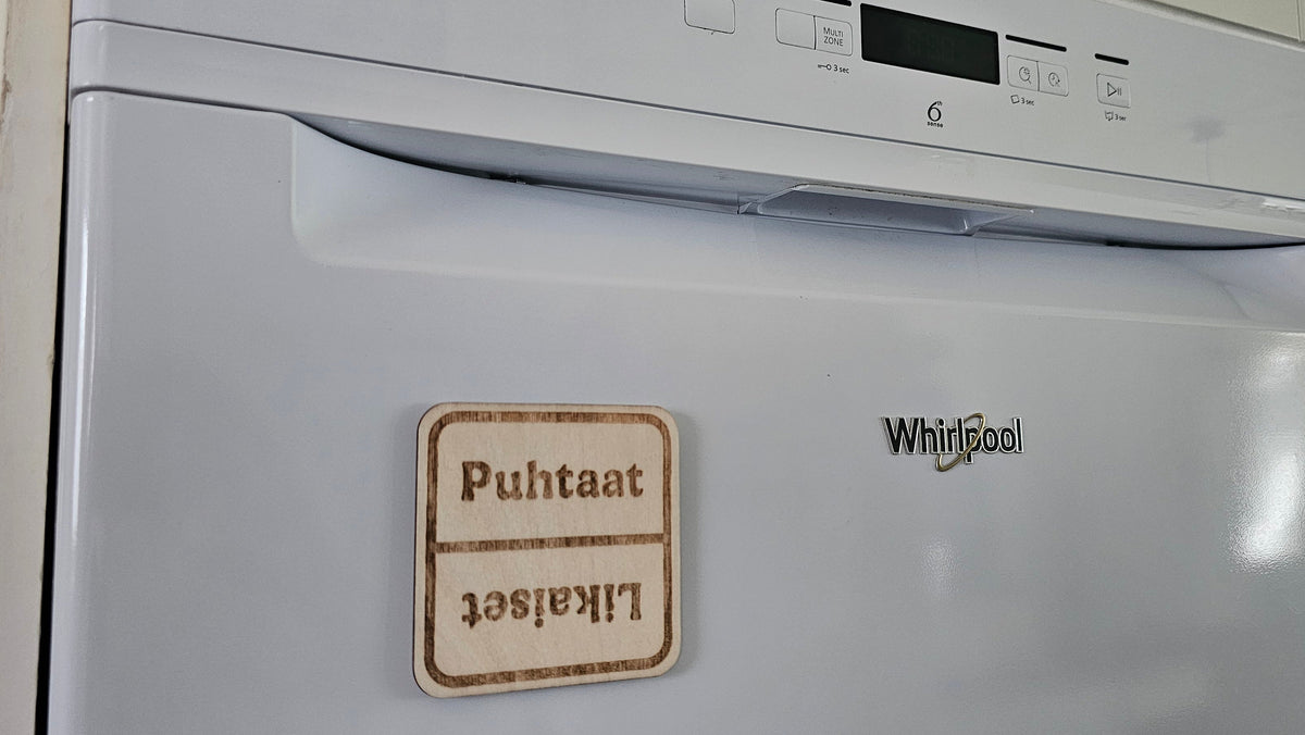 Puhtaat - Likaiset magneetti astianpesukoneeseen
